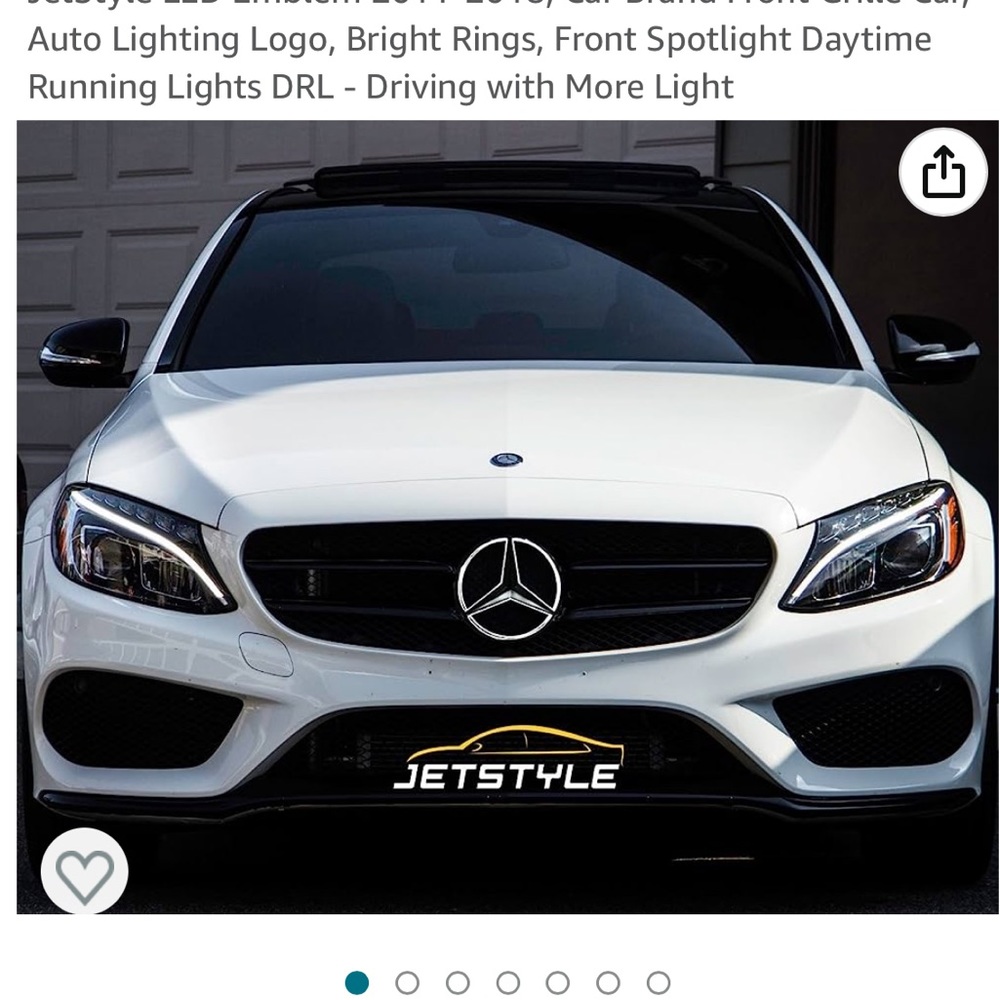NEW Mercedes Benz LED Emblem Illuminated Star Black Edition DRL (2011-2018)